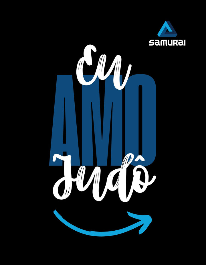 CAMISETA MASCULINA PRETO SAMURAI AMOR DESIGN