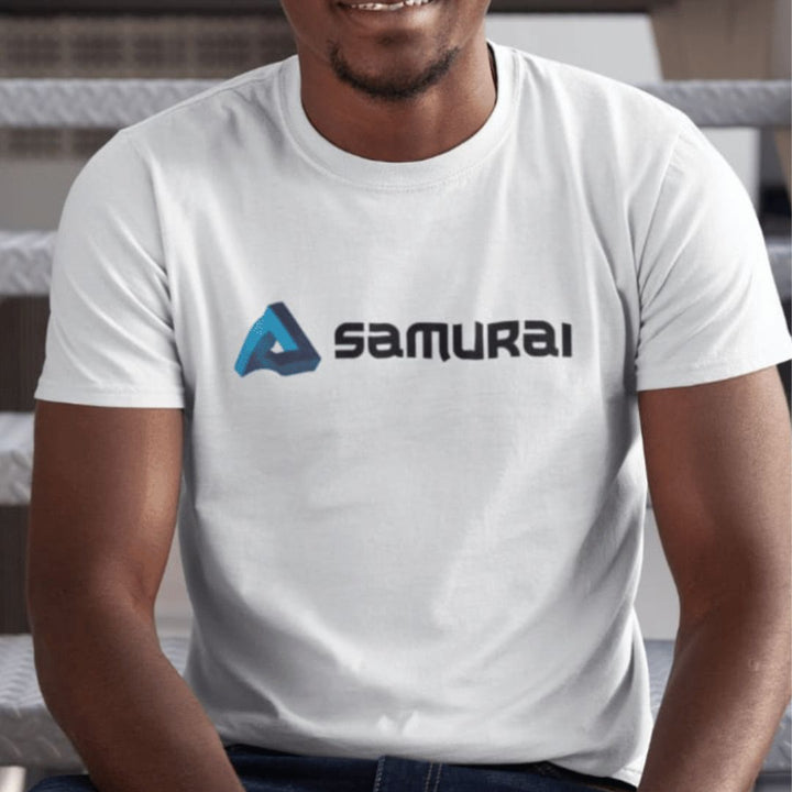 CAMISETA MASCULINA SAMURAI BRANCO PRO MODELO 2