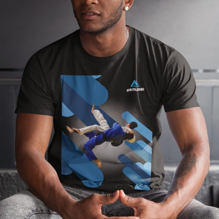 CAMISETA MASCULINA SAMURAI PRETO URANAGUEMODELO 2