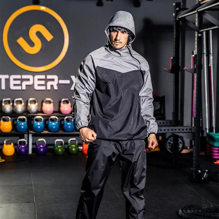 ROUPA DE SAUNA MASCULINA CINZA SAMURAI COMPRAS MODELO