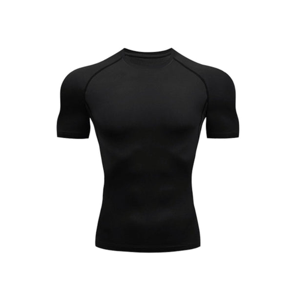 RASH-GUARD-PRO-COMBAT-MANGA-CURTA-PRETO