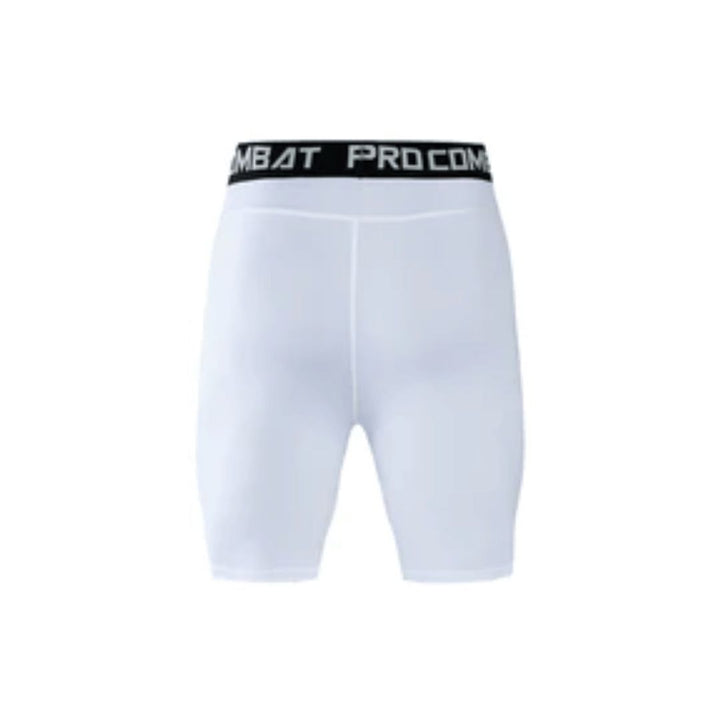 SHORT-DE COMPRESSÃO-PRO-COMBAT-BRANCO